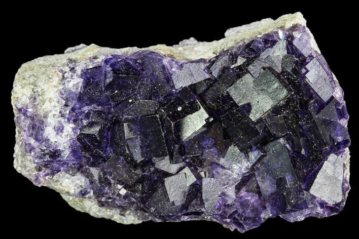 Purple Cubic Fluorite Crystal Cluster - Morocco #108698